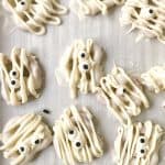 how to make Mummy Pretzels for Halloween