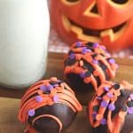 Fall is in the air and that calls for a warm treat. These Halloween Hot Cocoa Bombs are a perfect way to celebrate fall. Hot cocoa bombs for fall are filled with hot chocolate mix, miniature marshmallows and are nestled inside a delicious chocolate shell