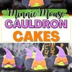 These bewitching Minnie Mouse Cauldron Cakes are a fun Disney Halloween cupcake recipe to serve. You'll love this easy Halloween treat recipe.
