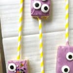 Prepare a fun and yummy Halloween snack for the spooky season with these Monster Rice Krispies Treats. These easy Halloween treats are flavorful, adorable, and perfect for children’s parties and Halloween gatherings with family and friends. You can make your own homemade Rice Krispies treats or use the store-bought variety.
