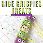 Prepare a fun and yummy Halloween snack for the spooky season with these Monster Rice Krispies Treats. These easy Halloween treats are flavorful, adorable, and perfect for children’s parties and Halloween gatherings with family and friends. You can make your own homemade Rice Krispies treats or use the store-bought variety.