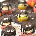 Oreo Spider Cupcakes for Halloween are a tasty treat that kids will love eating and making. The colorful and cute cupcakes are sure to be a huge hit at Halloween gatherings, birthday parties and fall activities with family and friends. The best part yet, this Halloween-inspired cupcake recipe is topped with an Oreo cookie spider.