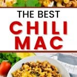 Prepare a fulfilling meal for the family with this wholesome and hearty Chili Mac. Loaded with flavor, this easy comfort food recipe is perfect to make for lunch or dinner with a side of cornbread or garlic bread! Chili Mac and Cheese is an easy weeknight meal idea.