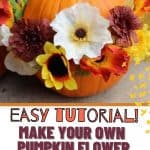 no carve pumpkin flower arrangements