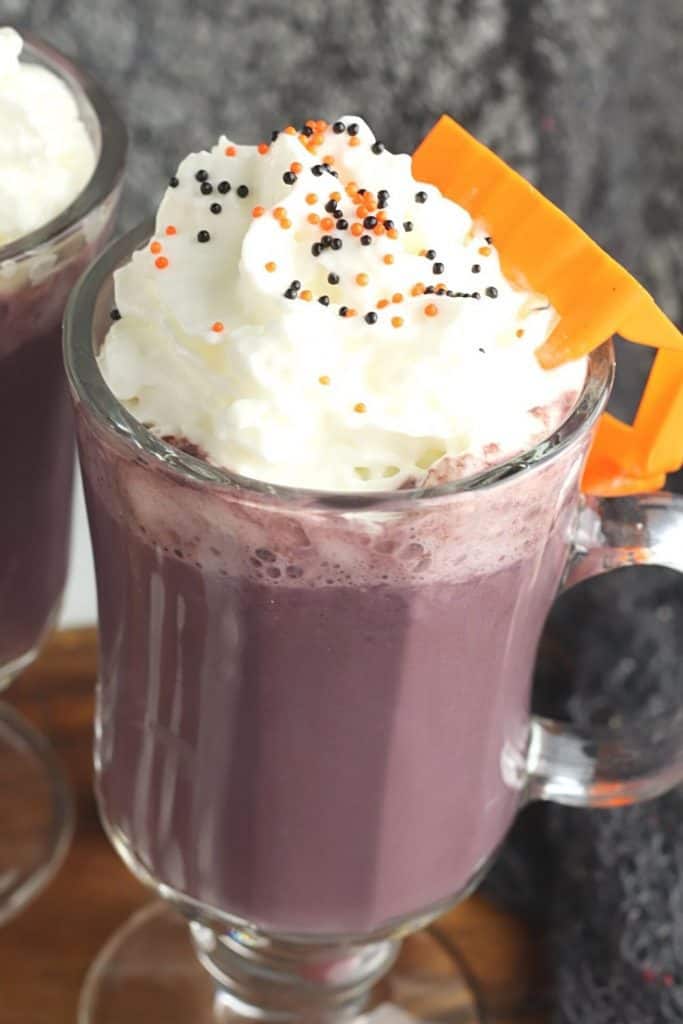 ouble. This delightful brew will warm you up for Halloween. Whip up a batch of this Slow Cooker Hot Chocolate this Halloween.