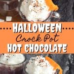 ouble. This delightful brew will warm you up for Halloween. Whip up a batch of this Slow Cooker Hot Chocolate this Halloween.