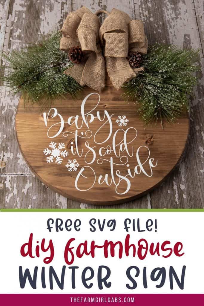Simple Winter Sign DIY Farmhouse Winter Sign - The Farm Girl Gabs®