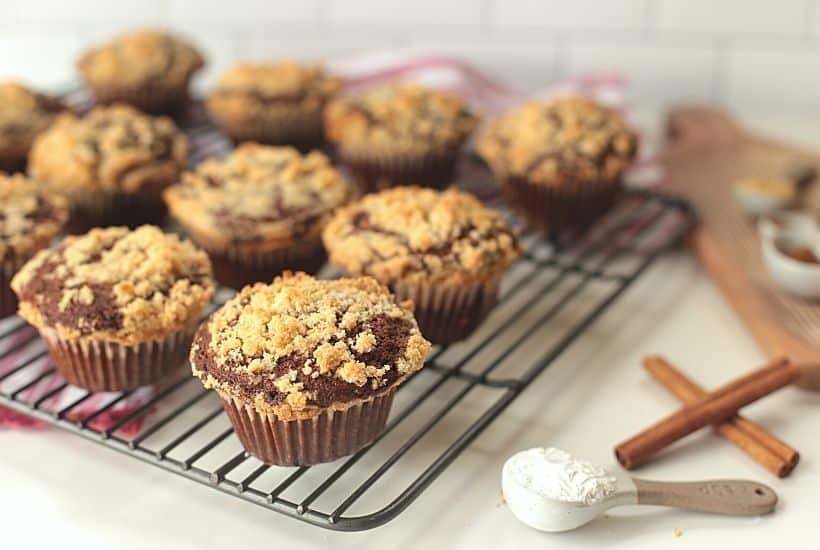 Easy, simple and perfect for the holiday season. These Gingerbread Streusel Muffins are a perfect easy muffin recipe to celebrate the upcoming holiday season. This easy muffin recipe is a delicious grab-and-go breakfast or snack idea.