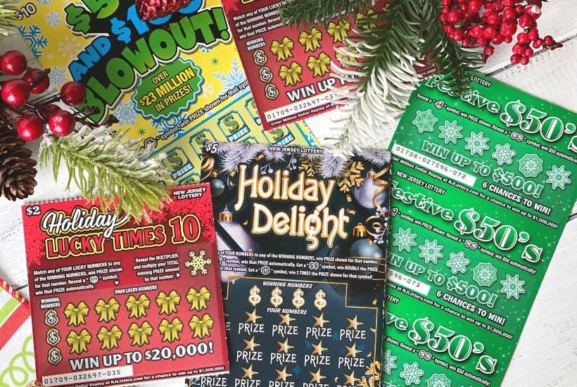 Deck the halls this holiday season with this DIY @NewJerseyLottery Christmas wreath. #Ad This unique ornament wreath is a great gift idea for friends and family too. What a perfect way to share some luck this holiday season. Hop on over to the blog and learn how to make this easy DIY holiday craft with New Jersey Lottery Holiday Scratch Offs. #AnythingCanHappenInJersey