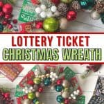 Deck the halls this holiday season with this DIY NJ Lottery ticket Christmas wreath. This unique ornament wreath is a great gift idea for friends and family too. What a perfect way to share some luck this holiday season.