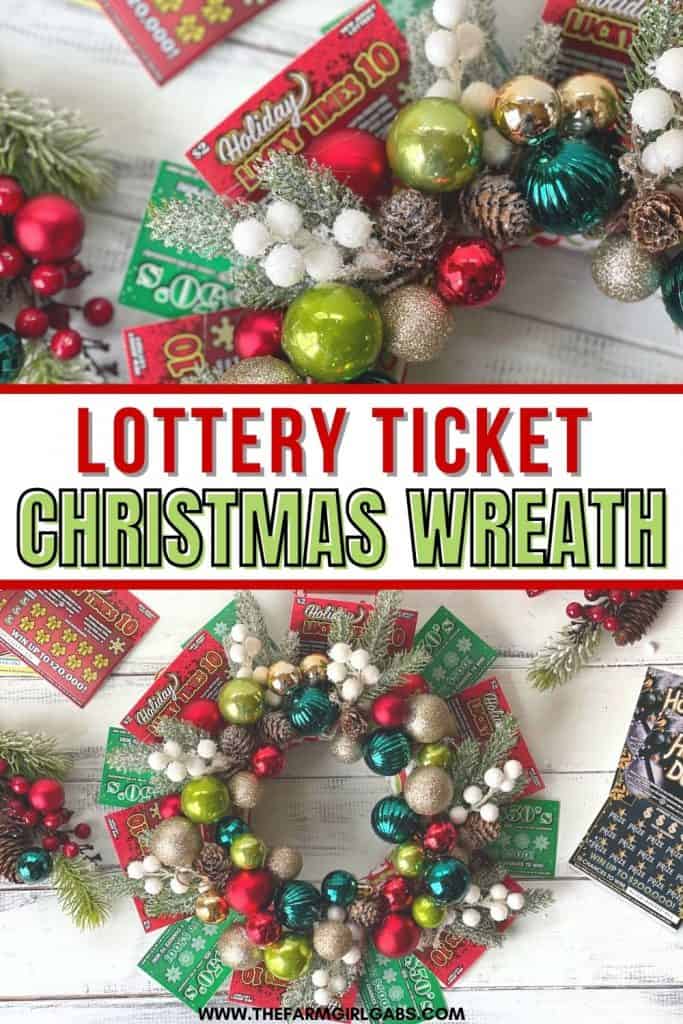 Deck the halls this holiday season with this DIY NJ Lottery ticket Christmas wreath. This unique ornament wreath is a great gift idea for friends and family too. What a perfect way to share some luck this holiday season.