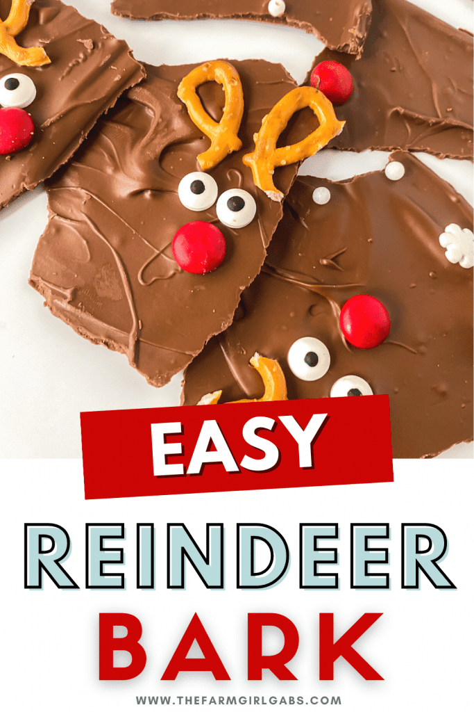 Learn how to make an easy and delicious treat to enjoy with family and friends for the holiday season. You’ll love the chocolatey taste of this sweet and simple chocolate Reindeer Bark recipe. This chocolate bark recipe is perfect recipe for a Christmas Cookie Exchange, holiday party or class party.