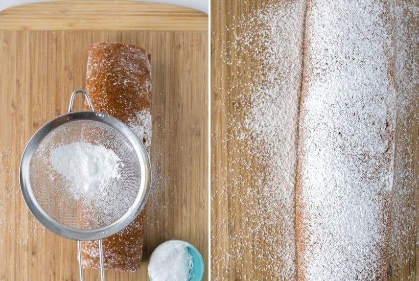 You can't go wrong with a classic pumpkin roll recipe. This easy fall dessert has a soft pumpkin cake filled with a slightly sweet cream cheese filling. Add a dusting of powdered sugar and you have a delicious fall dessert idea.