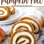 You can't go wrong with a classic pumpkin roll recipe. This easy fall dessert has a soft pumpkin cake filled with a slightly sweet cream cheese filling. Add a dusting of powdered sugar and you have a delicious fall dessert idea.