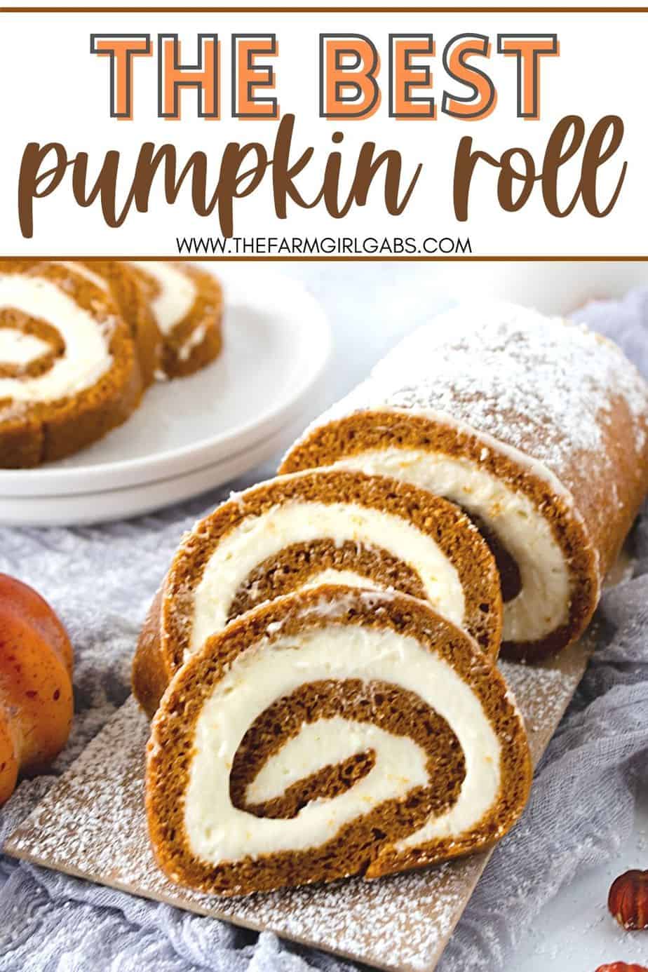 You can't go wrong with a classic pumpkin roll recipe. This easy fall dessert has a soft pumpkin cake filled with a slightly sweet cream cheese filling. Add a dusting of powdered sugar and you have a delicious fall dessert idea.