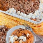 This easy Sweet Potato Casserole with Pecan Streusel is a holiday favorite! You can't beat the combination of sweet and salty flavors in this Thanksgiving dish that will have your family asking for seconds.