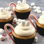 Combine the taste of your favorite warm beverage with a delicious baked cupcake treat when preparing these tasty Hot Chocolate Cupcakes. They’re the perfect dessert to serve during the holidays or winter months to your children and loved ones. This easy cupcake recipe is Santa-approved too.