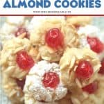 Get ready to prepare the tastiest Italian-style baked goods you’ve ever tried with this recipe for Italian Almond Cookies. Prepared with almond extract and other sweet ingredients, these cookies are full of flavor! These Italian Christmas Cookies are also great recipe to share at a Christmas Cookie Exchange. This easy cookie recipe is moist and full of almond flavor. Roll them in powdered sugar or slivered almonds and top with a candied cherry.