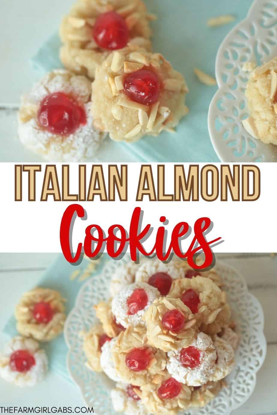 Get ready to prepare the tastiest Italian-style baked goods you’ve ever tried with this recipe for Italian Almond Cookies. Prepared with almond extract and other sweet ingredients, these cookies are full of flavor! These Italian Christmas Cookies are also great recipe to share at a Christmas Cookie Exchange. This easy cookie recipe is moist and full of almond flavor. Roll them in powdered sugar or slivered almonds and top with a candied cherry.
