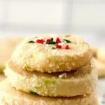 These irresistibly good Holiday Shortbread Cookies are very easy to make and will keep your family and friends coming back for more. Enjoy a classic treat during the holiday season with these easy and incredibly delicious Holiday Shortbread Cookies. These baked treats won’t take long to prepare, leaving you with crisp, buttery and tasty Christmas cookies to share with your loved ones or at a Cookie Exchange.