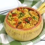 Arroz Con Pollo is a flavorful chicken and rice dish first created in Peru. You’ll prepare the chicken and rice together in the Instant Pot while adding chicken broth and assorted seasonings to it. The finished result is a tasty, homemade meal that will satisfy your craving for something delicious and unique to eat for dinner.