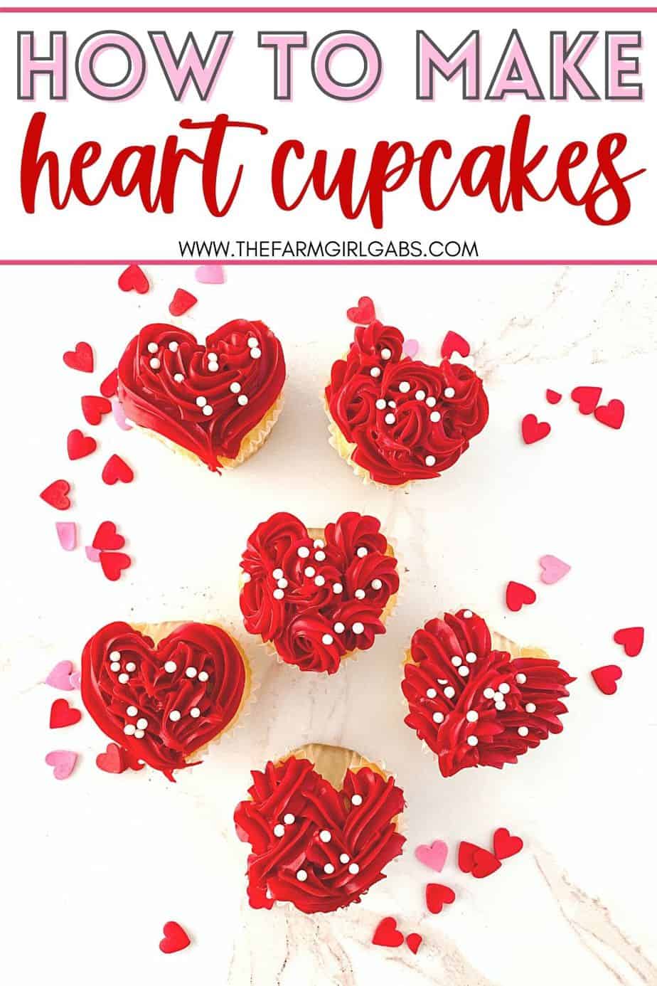 These red heart cupcakes are perfect for Valentine's Day. Learn how to make easy heart-shaped cupcakes to share with family and friends. I also share my best tips on how to freeze cupcakes in this post as well. This easy Valentine cupcake recipe is sure to win the hearts of your family and friends.