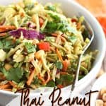 Enjoy the fresh taste of this flavorful yet healthy Low Carb Thai Peanut Salad. Packed with Asian flavors, it has a unique taste that is undeniably good, making it perfect for lunch, or dinner, whichever you prefer. This Thai recipe has everything - creamy Thai peanut sauce, crunchy broccoli slaw and peanuts. Even if you’re not following a low-carb diet, this is still a fantastic salad to make and enjoy.