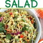 Enjoy the fresh taste of this flavorful yet healthy Low Carb Thai Peanut Salad. Packed with Asian flavors, it has a unique taste that is undeniably good, making it perfect for lunch, or dinner, whichever you prefer. This Thai recipe has everything - creamy Thai peanut sauce, crunchy broccoli slaw and peanuts. Even if you’re not following a low-carb diet, this is still a fantastic salad to make and enjoy.