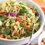 Enjoy the fresh taste of this flavorful yet healthy Low Carb Thai Peanut Salad. Packed with Asian flavors, it has a unique taste that is undeniably good, making it perfect for lunch, or dinner, whichever you prefer. This Thai recipe has everything - creamy Thai peanut sauce, crunchy broccoli slaw and peanuts. Even if you’re not following a low-carb diet, this is still a fantastic salad to make and enjoy.