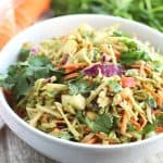 Enjoy the fresh taste of this flavorful yet healthy Low Carb Thai Peanut Salad. Packed with Asian flavors, it has a unique taste that is undeniably good, making it perfect for lunch, or dinner, whichever you prefer. This Thai recipe has everything - creamy Thai peanut sauce, crunchy broccoli slaw and peanuts. Even if you’re not following a low-carb diet, this is still a fantastic salad to make and enjoy.