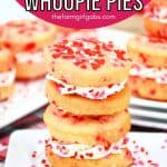 Valentine’s Day Whoopie Pies are perfect for kids and adults alike because they are basically a less messy cupcake. Plus, they are delicious and filled with festive frosting that will make your February extra fun! Read more to learn how to make this easy Whoopie Pie recipe.