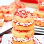 Valentine’s Day Whoopie Pies are perfect for kids and adults alike because they are basically a less messy cupcake. Plus, they are delicious and filled with festive frosting that will make your February extra fun! Read more to learn how to make this easy Whoopie Pie recipe.