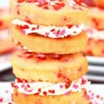 Valentine’s Day Whoopie Pies are perfect for kids and adults alike because they are basically a less messy cupcake. Plus, they are delicious and filled with festive frosting that will make your February extra fun! Read more to learn how to make this easy Whoopie Pie recipe.