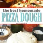 Make any night pizza night! With a few simple ingredients, this Best homemade Pizza Dough recipe is perfect for a tasty homemade pizza dinner at home. This ultimate pizza dough recipe will yield a crispy and delicious pizza crust.