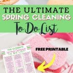 Does it ever feel like sometimes spring cleaning your home just isn’t realistic? I have some helpful tips and an Ultimate Spring Cleaning To Do List Every Mom Needs. Download this FREE Spring Cleaning Checklist to make cleaning a breeze. These easy cleaning hacks will have your chores finished in no time.
