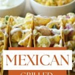 Need a quick 30-minute meal idea? Why not try these Grilled Pork Tacos With Corn & Mango Salsa! Save this easy dinner recipe for a quick meal idea. Try this easy taco recipe for a quick Mexican meal idea.