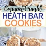In the mood for some tasty cookies? Then try making these amazing copycat Crumbl Heath Bar Cookies! Homemade cookies are the best! If you’re a fan of Heath Bars, you need to try these incredible Crumbl Heath Bar Cookies. You can easily prepare them with sweet cream butter, vanilla extract, and a few extras.