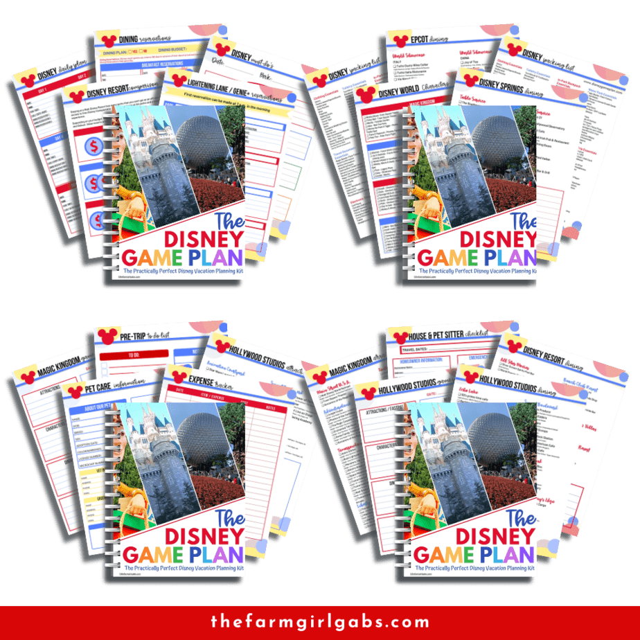 Printable Disney Vacation Planner - The Farm Girl Gabs®, image size:924x924