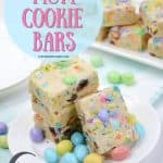 Make fun and flavorful Easter Cookie Bars for the holiday. These easy cookie bars are sure to be a huge hit for your Easter celebration. These thick and chewy M&M Cookies bars are perfect for any holiday or occasion. Fill them with chocolate chips, M&M's, or any chopped chocolate candy. They're also perfect to use up leftover Halloween candy.