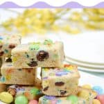 Make fun and flavorful Easter Cookie Bars for the holiday. These easy cookie bars are sure to be a huge hit for your Easter celebration. These thick and chewy M&M Cookies bars are perfect for any holiday or occasion. Fill them with chocolate chips, M&M's, or any chopped chocolate candy. They're also perfect to use up leftover Halloween candy.