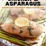 Simple and delicious is the perfect way to describe this easy Sheet Pan Honey Lemon Chicken & Asparagus recipe. This tasty chicken recipe is a simple and flavorful weeknight dinner. It's the perfect meal-in-one! This is an easy sheet pan recipe.