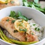 Simple and delicious is the perfect way to describe this easy Sheet Pan Honey Lemon Chicken & Asparagus recipe. This tasty chicken recipe is a simple and flavorful weeknight dinner. It's the perfect meal-in-one! This is an easy sheet pan recipe.