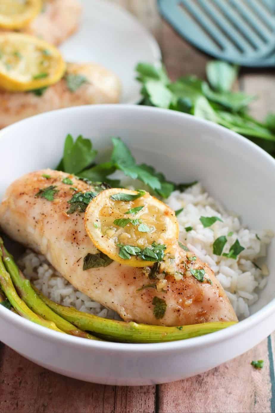 Sheet Pan Honey Lemon Chicken &amp; Asparagus - The Farm Girl Gabs®