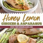 Simple and delicious is the perfect way to describe this easy Sheet Pan Honey Lemon Chicken & Asparagus recipe. This tasty chicken recipe is a simple and flavorful weeknight dinner. It's the perfect meal-in-one! This is an easy sheet pan recipe.