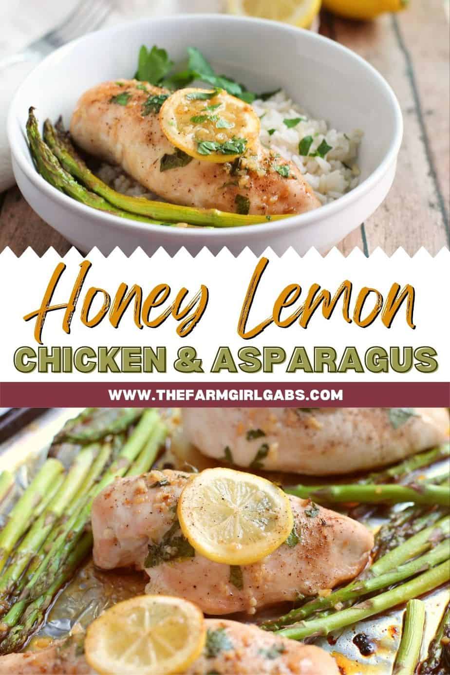 Sheet Pan Honey Lemon Chicken & Asparagus - The Farm Girl Gabs®