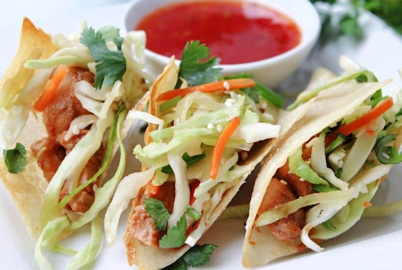 Bring the restaurant home with you when you make these Applebee’s Copycat Wonton Chicken Tacos. They’re fresh, delicious, and just as good as what you can get while you’re there! This is the perfect recipe for Taco Tuesday.