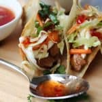 Bring the restaurant home with you when you make these Applebee’s Copycat Wonton Chicken Tacos. They’re fresh, delicious, and just as good as what you can get while you’re there! This is the perfect recipe for Taco Tuesday.