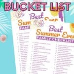 Keep the kids entertained during their break from school with this fun Summer Bucket List For Families. This free summer printable has a ton of fun and enjoyable things to do as a family to bond and make memories together.