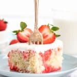 Enjoy a slice of a sweet, light, and refreshing dessert with this Strawberry Poke Cake recipe. It’s the perfect cake to make for any occasion, whether you’re hosting family and friends or craving something sweet.