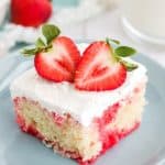 Enjoy a slice of a sweet, light, and refreshing dessert with this Strawberry Poke Cake recipe. It’s the perfect cake to make for any occasion, whether you’re hosting family and friends or craving something sweet.